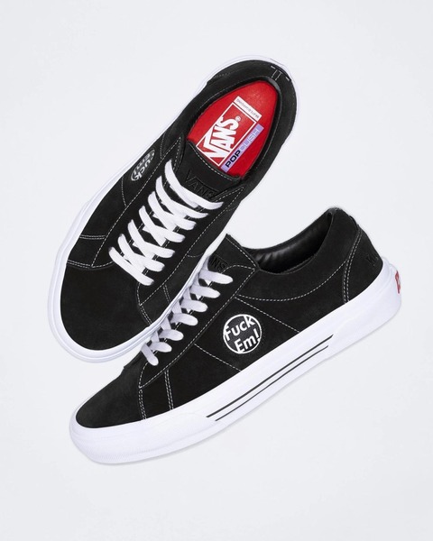 【新品】26cm Supreme x VANS Fuck Em スニーカー 黒 Supreme x Vans Sid